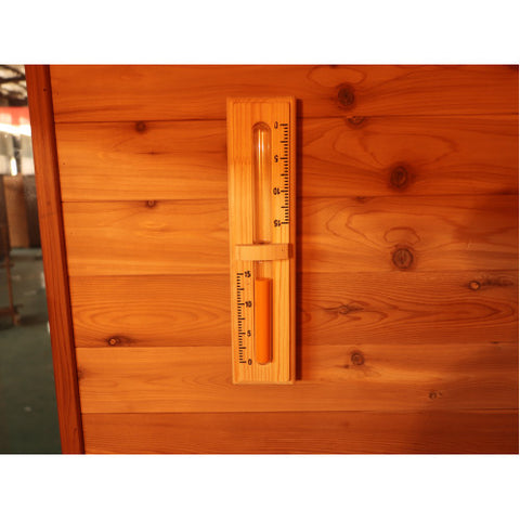 Seneca 3-Person Contemporary Traditional Outdoor Cedar Sauna With Harvia Heater