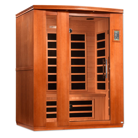 Dynamic Saunas Lugano Elite Ultra Low EMF Far Infrared 3 Person Sauna (DYN-6336-02 Elite)