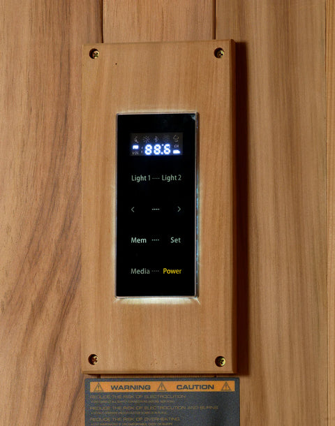 Golden Designs Sundsvall Edition Traditional Indoor 2 Person Red Cedar Sauna GDI-7289-02