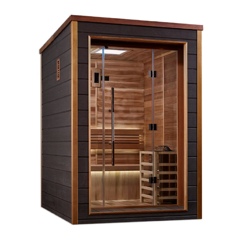 Golden Designs Outdoor-Indoor Traditional Narvik 2 Person Sauna GDI-8202-01