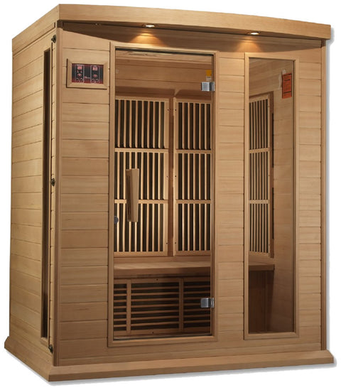 Maxxus MX-K306-01 Near Zero EMF FAR Infrared Canadian Hemlock 3 Person Sauna
