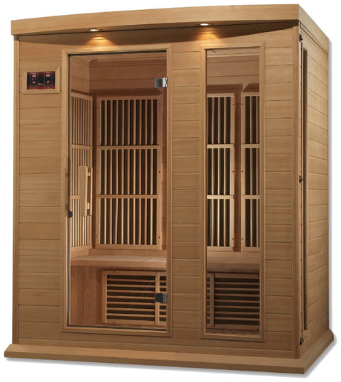 Maxxus MX-K306-01 Low EMF FAR Infrared Canadian Hemlock 3 Person Sauna