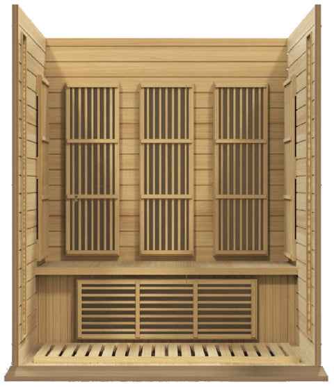 Maxxus MX-K306-01 Low EMF FAR Infrared Canadian Hemlock 3 Person Sauna