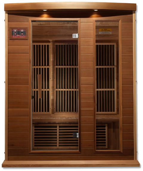Maxxus MX-K306-01 Low EMF FAR Infrared Canadian Red Cedar 3 Person Sauna