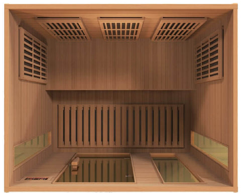Maxxus MX-K306-01 Low EMF FAR Infrared Canadian Red Cedar 3 Person Sauna