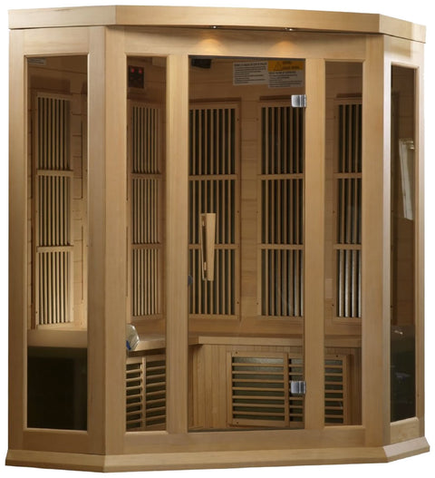 Maxxus MX-K356-01 Low EMF FAR Infrared Canadian Hemlock 3 Person Sauna