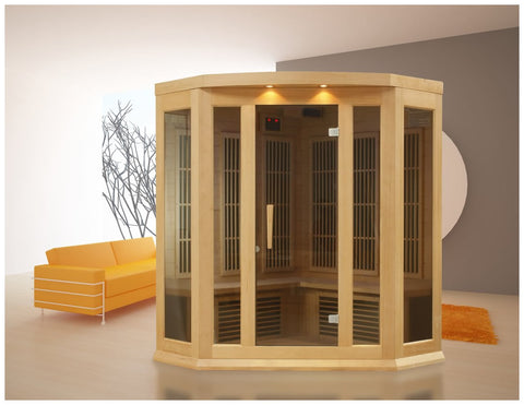 Maxxus MX-K356-01 Low EMF FAR Infrared Canadian Hemlock 3 Person Sauna