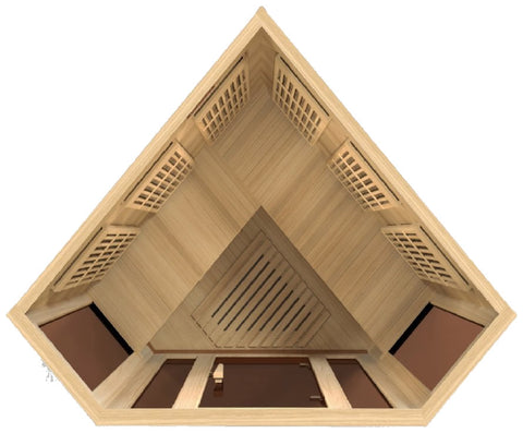 Maxxus MX-K356-01 Low EMF FAR Infrared Canadian Hemlock 3 Person Sauna