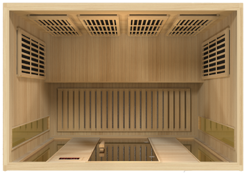 Maxxus MX-K406-01 Low EMF FAR Infrared Canadian Hemlock 4 Person Sauna