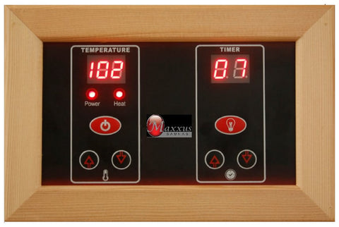 Maxxus MX-K206-01 Low EMF FAR Infrared Canadian Red Cedar 2 Person Sauna