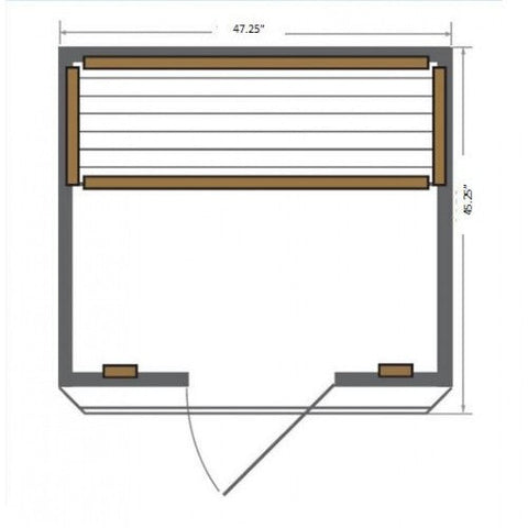 SunRay Sierra 2-Person Infrared Sauna