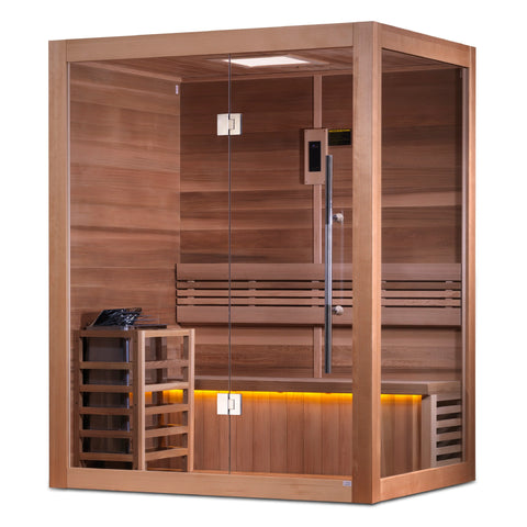 Golden Designs Hanko Edition Traditional Indoor 2-3 Person Red Cedar Sauna GDI-7202-01