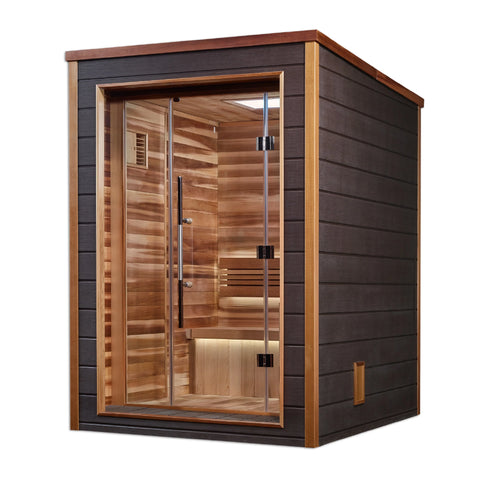 Golden Designs Outdoor-Indoor Traditional Narvik 2 Person Sauna GDI-8202-01