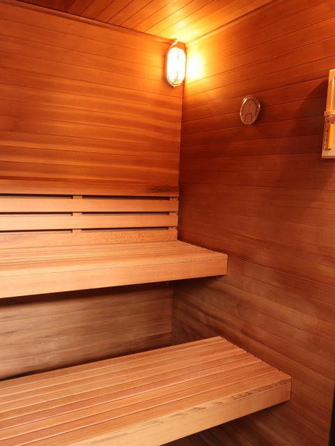 Cayman 4-Person Outdoor Traditional Sauna with 6kW Harvia Heater