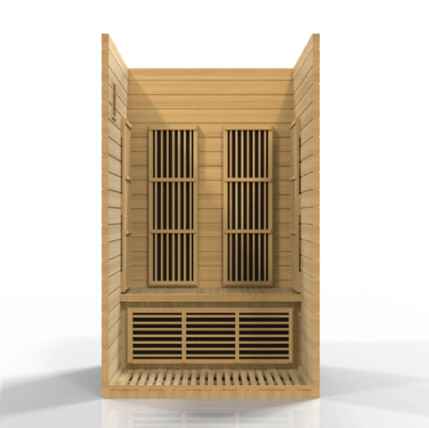 Maxxus Seattle Near Zero EMF FAR Infrared 2 Person Sauna Canadian Hemlock