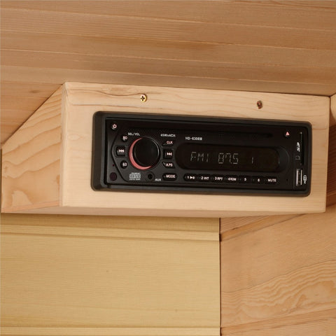 Maxxus MX-K406-01 Low EMF FAR Infrared Canadian Red Cedar 4 Person Sauna